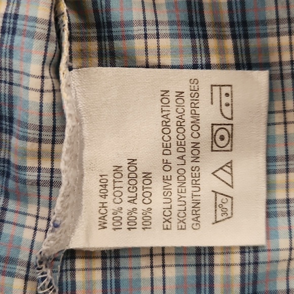 Twenty X by Wrangler Blue & White Plaid Button-Up Shirt - Picture 9 of 10